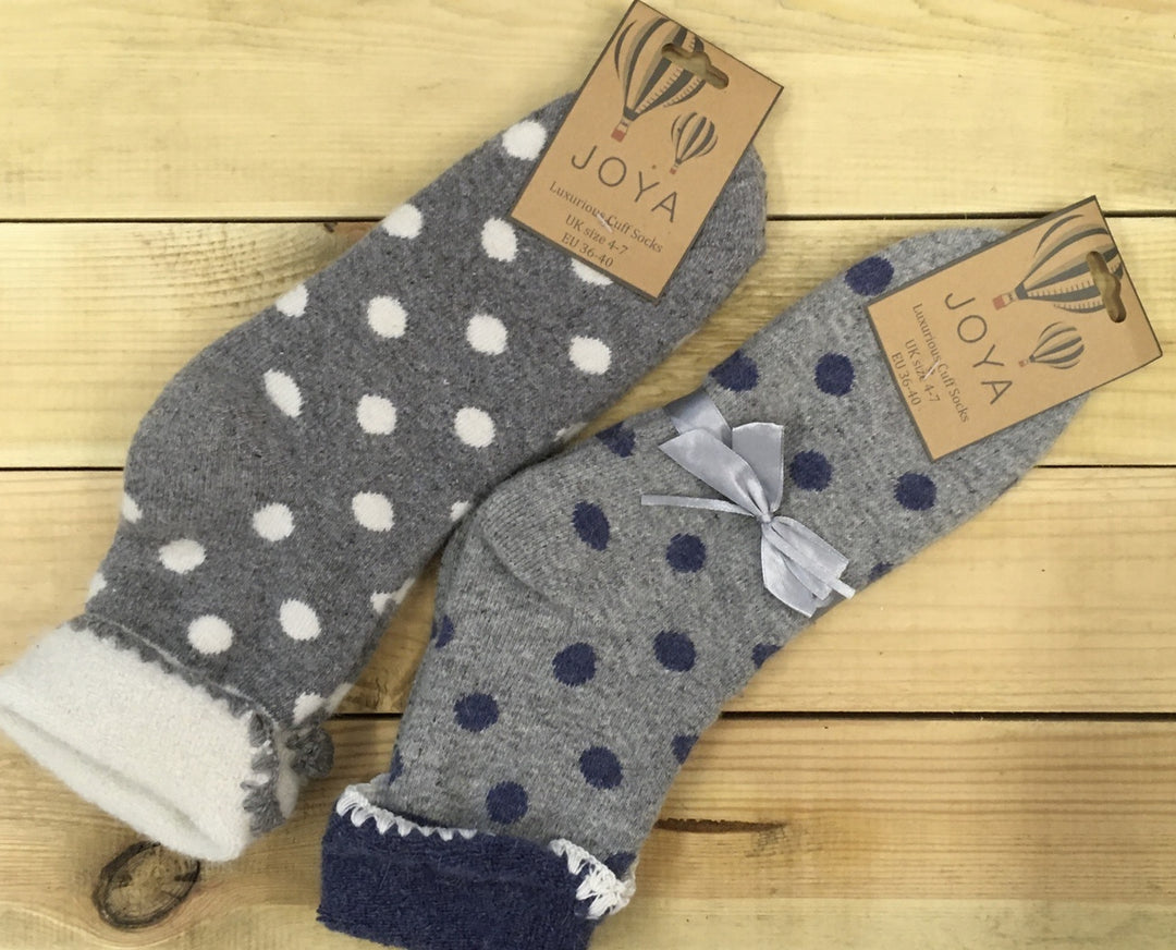 Large Polka Dot Wool Socks