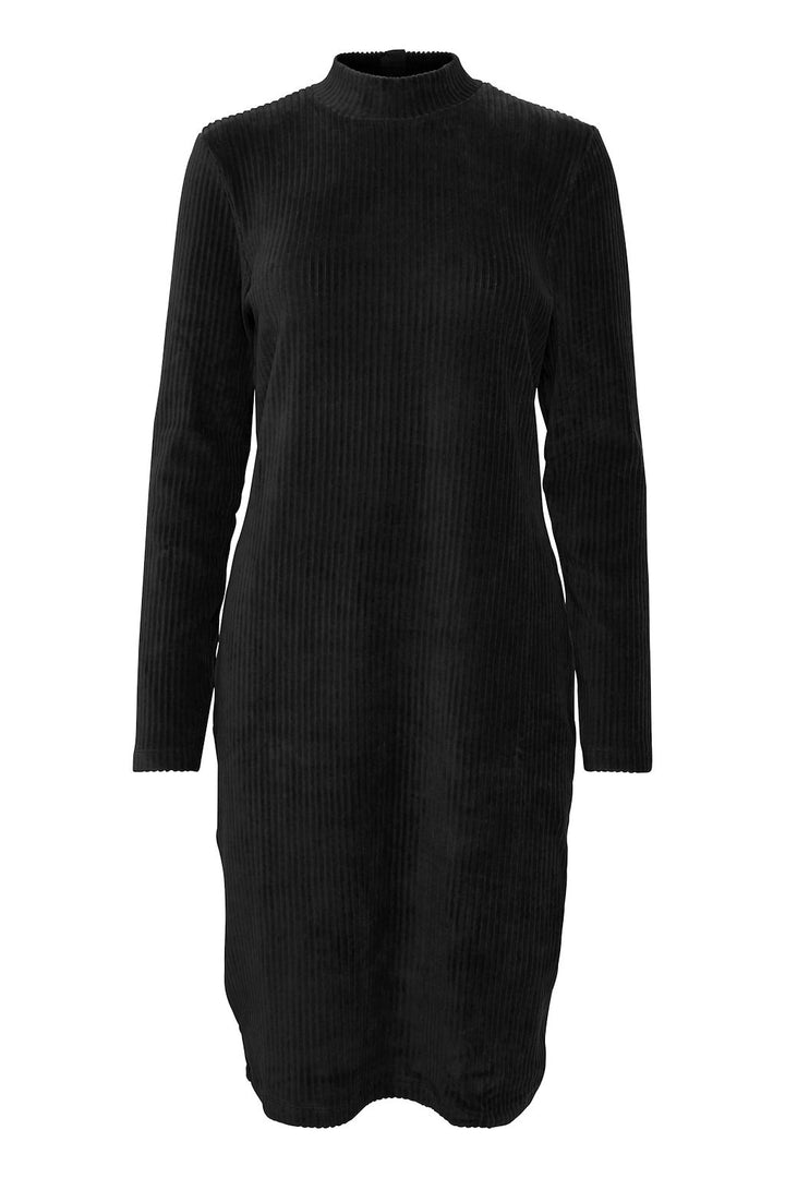 Ponsa Black Rib Tight Fit Dress