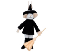 Wool Wizard Mouse Decoration - Halloween Mouse
