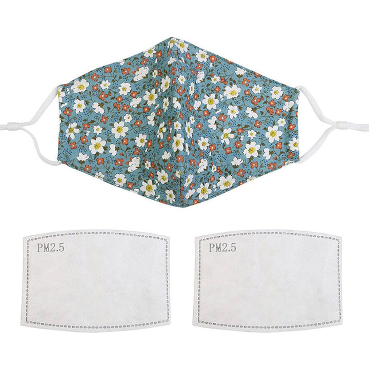 Cotton Face Mask with Filter Pocket and 2 Filters