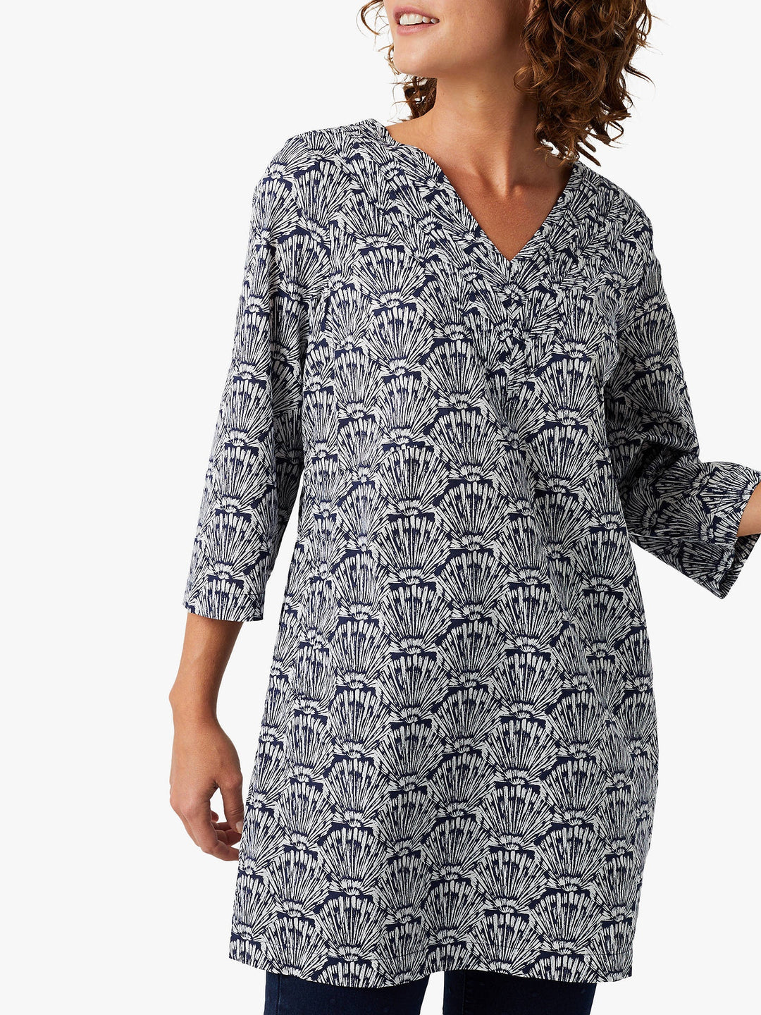 Moire Tunic - Blue