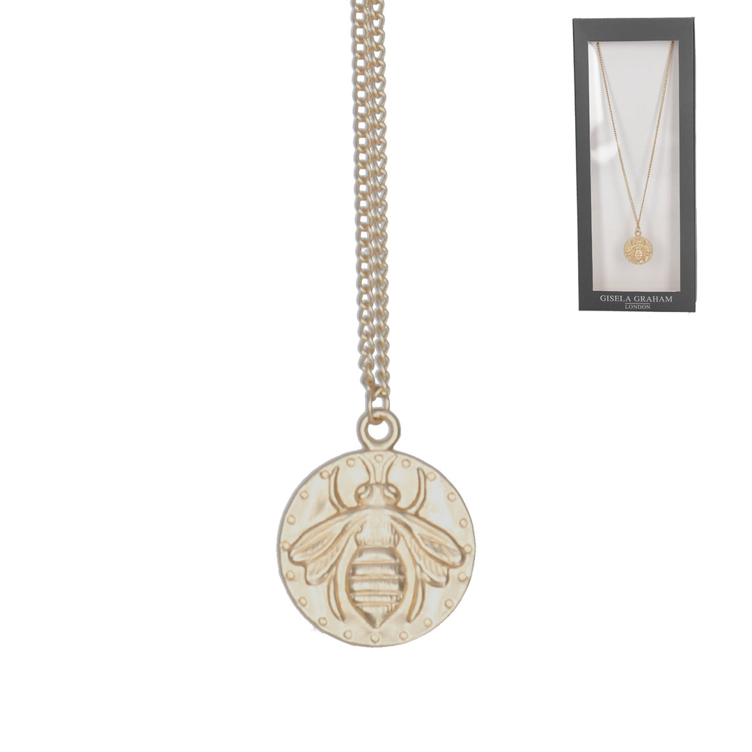 Bee Disk Necklace