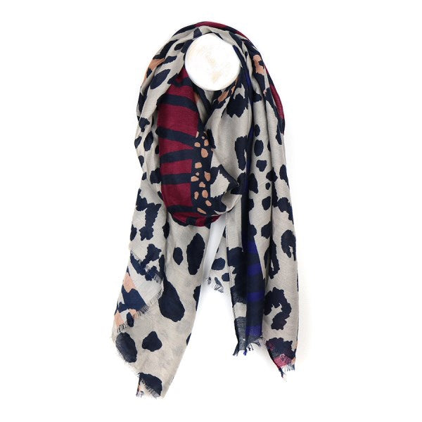 Abstract Animal Print Scarf