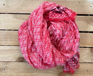 Red Artwork Scarf