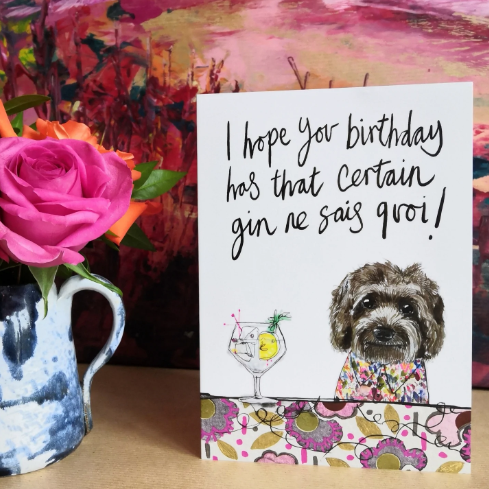 Ginne Cockerpoo Greetings Card