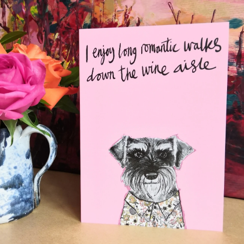 Vera Schnauzer Greetings Card