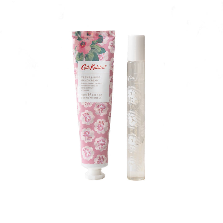 Cath Kidston Freston Cassis & Rose Rollerball & Hand Cream Set