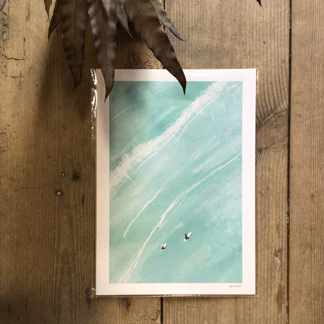 Aerial Line Up Light A4 Print