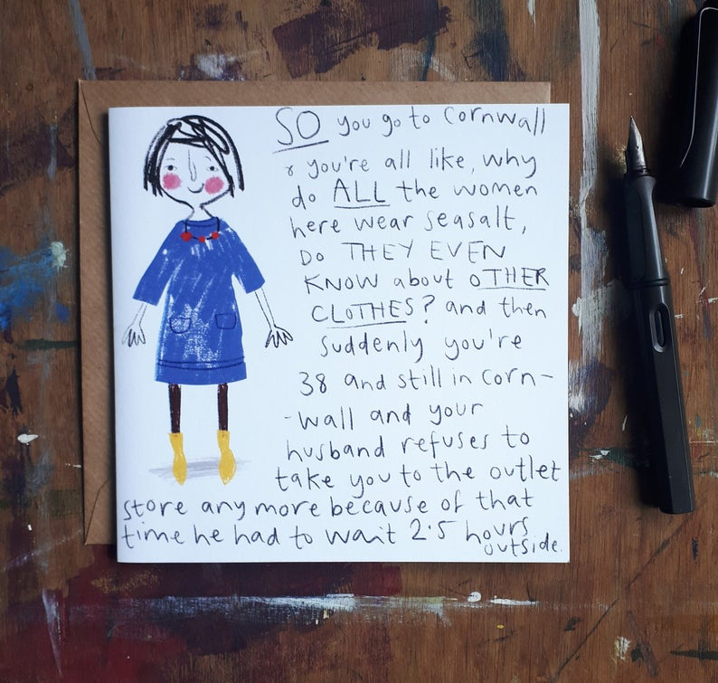 Life in Cornwall Greetings Card