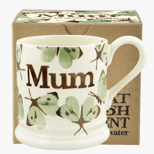 Green Cabbage White Butterfly Mum 1/2 Pint Mug Boxed