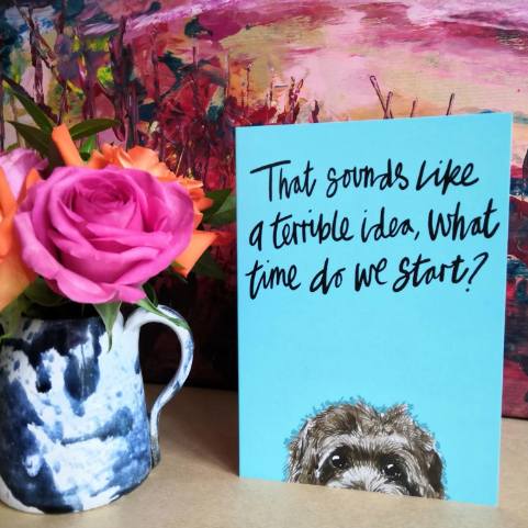 Cockerpoo Eyes Greetings Card