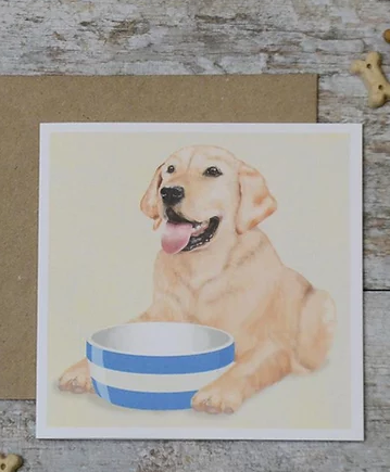 Dog & Bowl Card