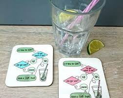 Gin Flow Chart Coaster