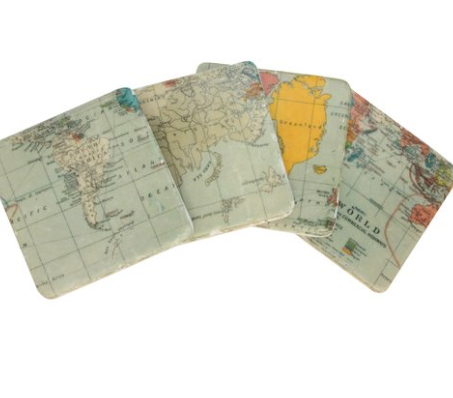 World Map Tile Coaster