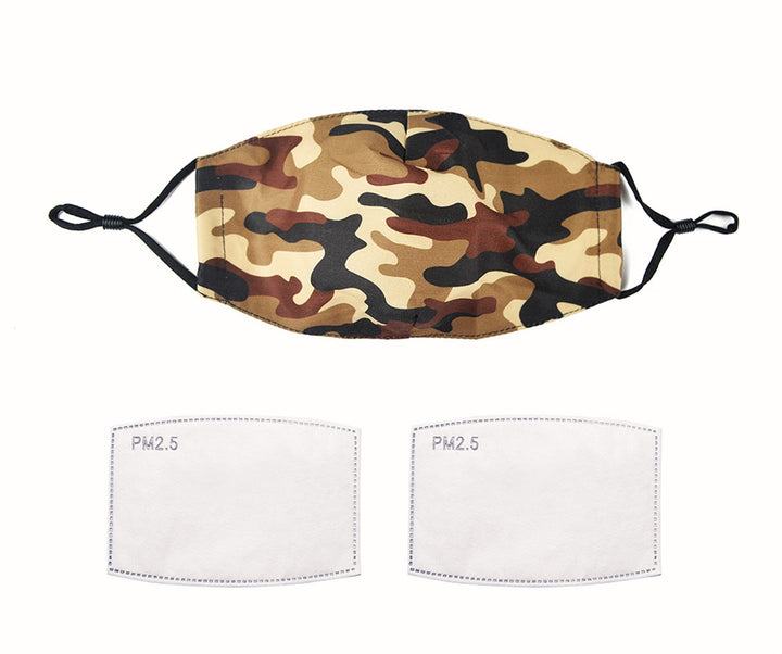 Cotton Face Mask with Filter Pocket and 2 Filters