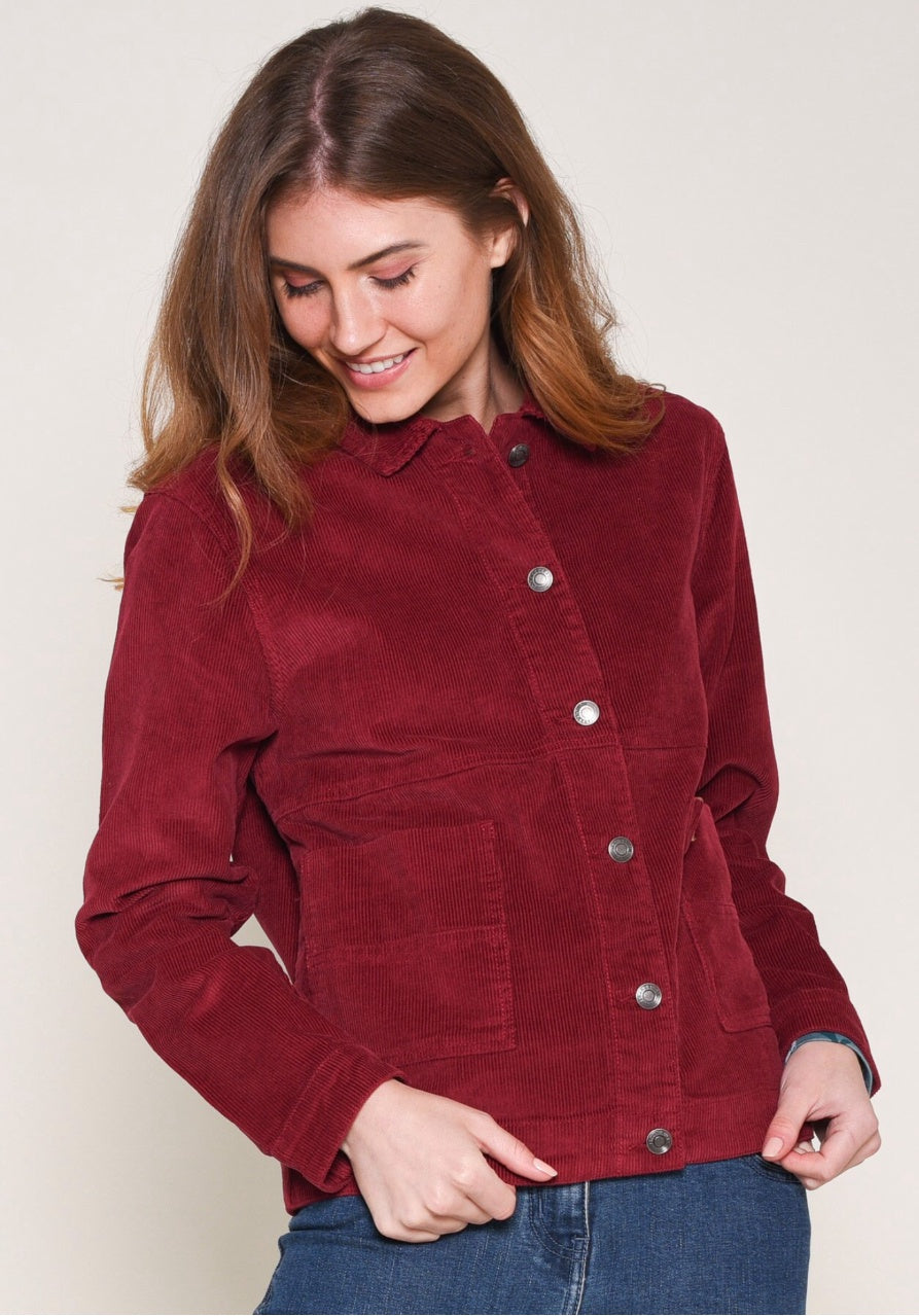 Corduroy Trucker Jacket - Red