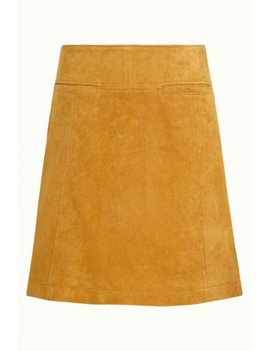 Olivia Suede Skirt - Gold