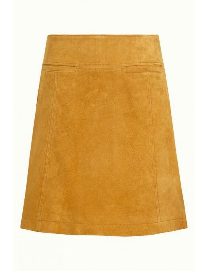 Olivia Suede Skirt - Gold