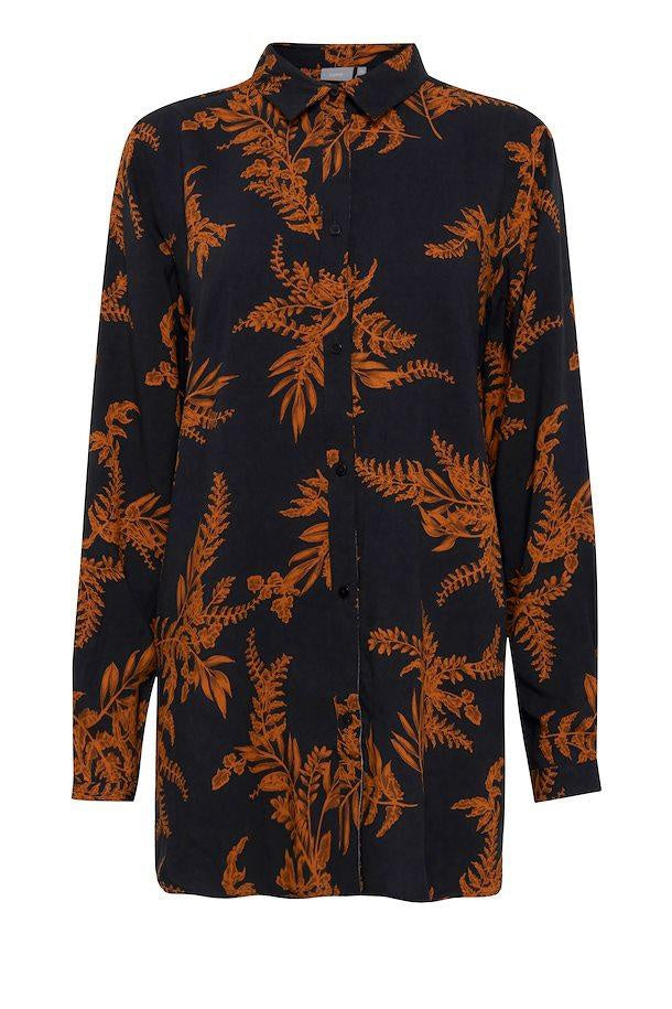 Gitten black and copper floral Blouse