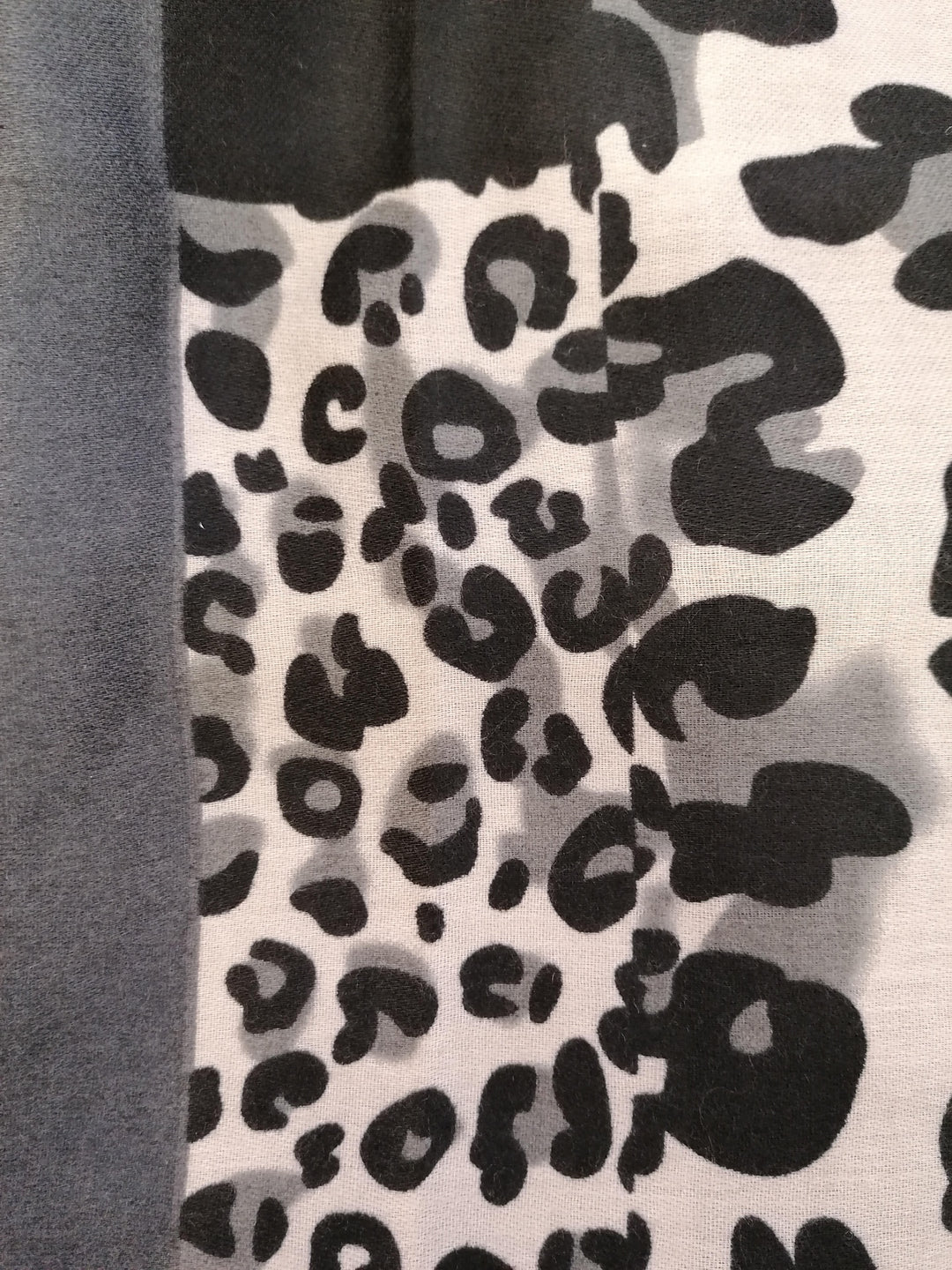 Animal Print Scarf - Black and Grey