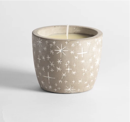Christmas Star Pot with Candle