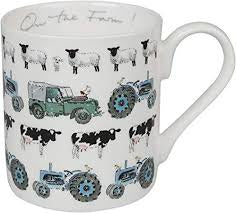 On the Farm Bone China Tractor Mug