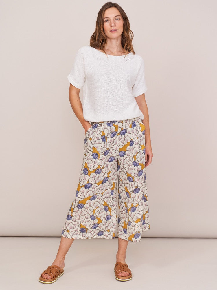 Macaroon Crinkle Culottes - Yellow