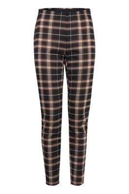 Ribanna Checked Black, Cream and Brown Leggings
