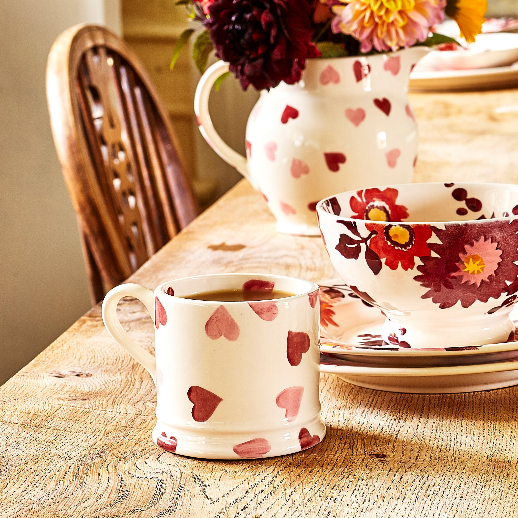 Pink Hearts Small Mug