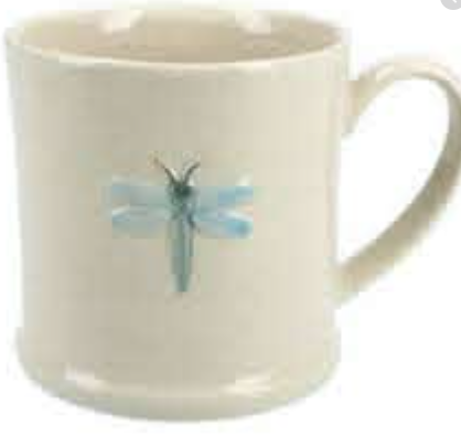 Ceramic Mini Mug with Dragonfly