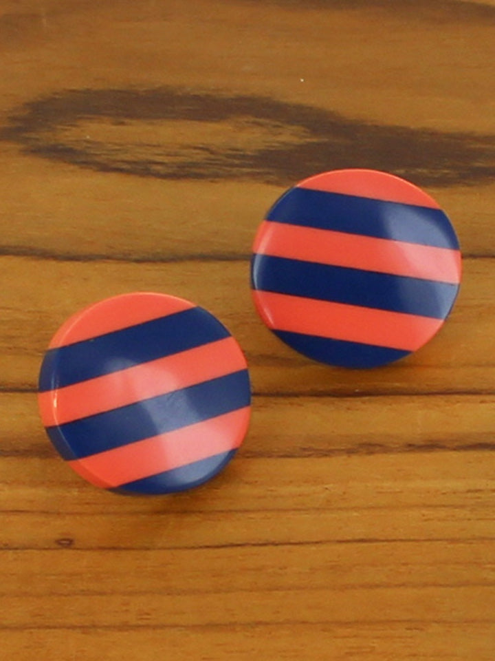 Striped Resin Stud Earring