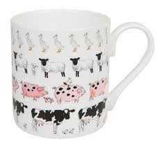 Farm Animals Bone China Mug