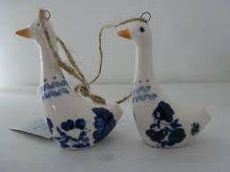 Blue & White Goose Decoration