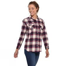 Flannel Check Shirt - Maroon Check