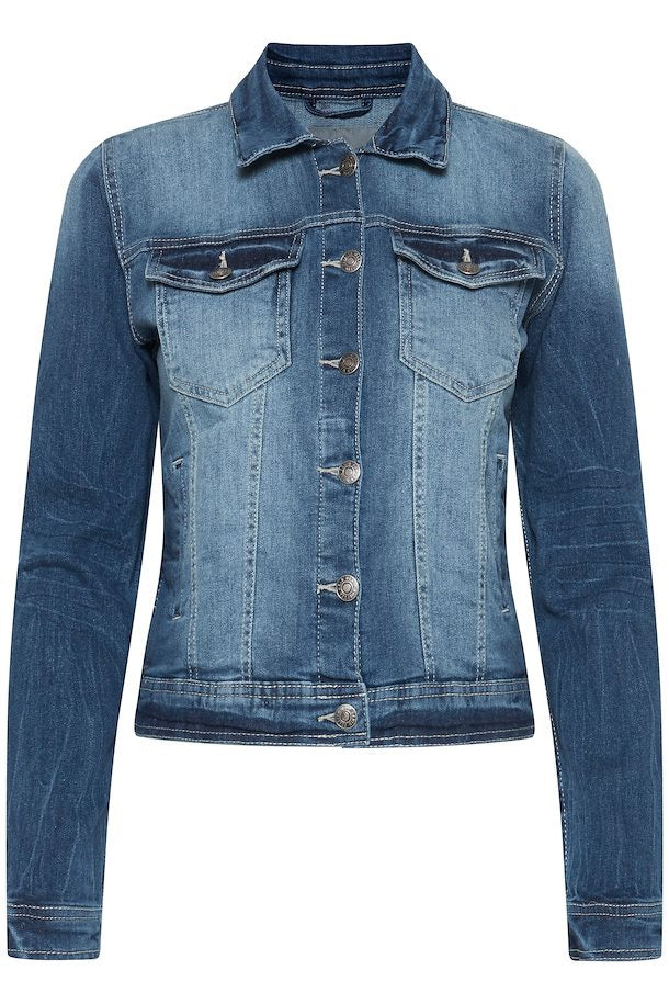 Pully Denim Jacket - Medium Blue