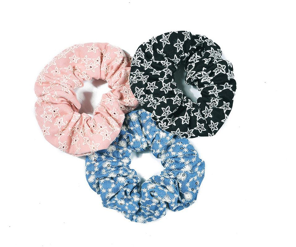 Embroidered Scrunchies