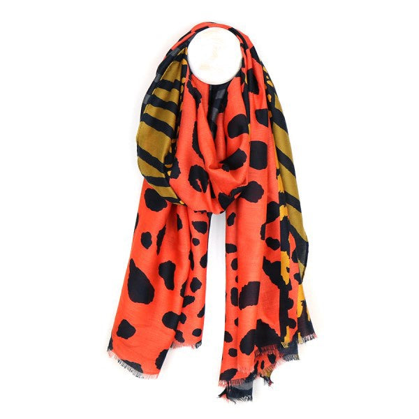 Abstract Animal Print Scarf