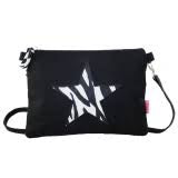 Faux Suede Bag with Zebra Print Star