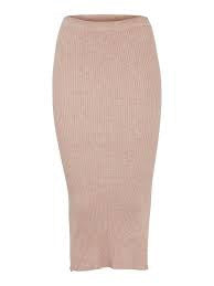 Malto Cream Ribbed Skirt