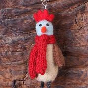 Mr Funky Chicken Christmas Keyring
