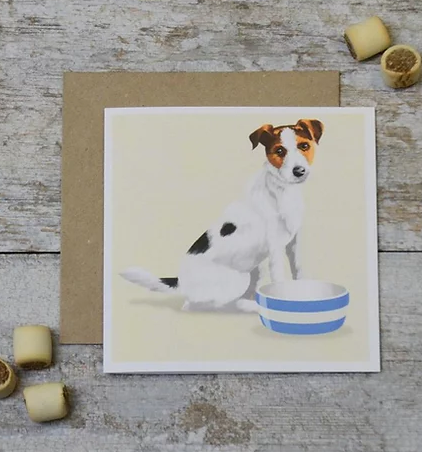 Dog & Bowl Card