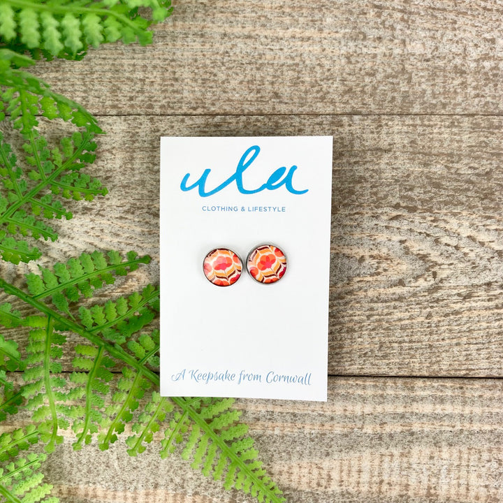 Retro Print Stud Earrings