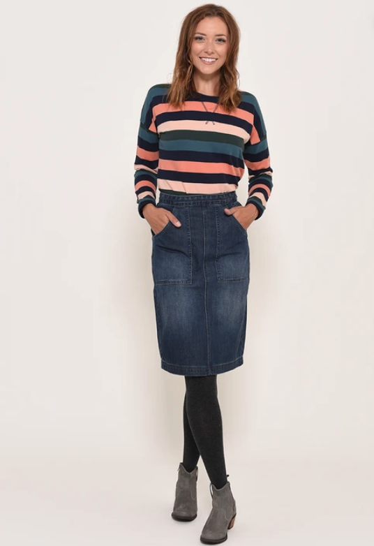 Denim Skirt - Dark Wash