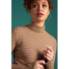 Roll Neck Huntley Stripe Top