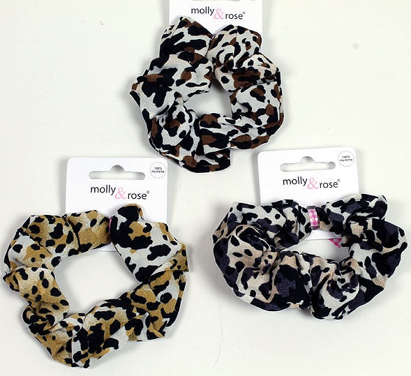 Animal print scrunchies