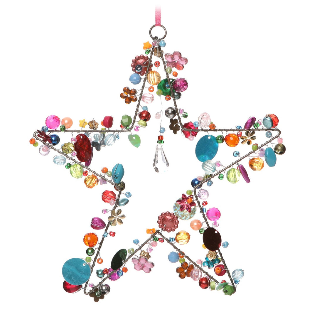 Wire and Bead Star (fair trade)