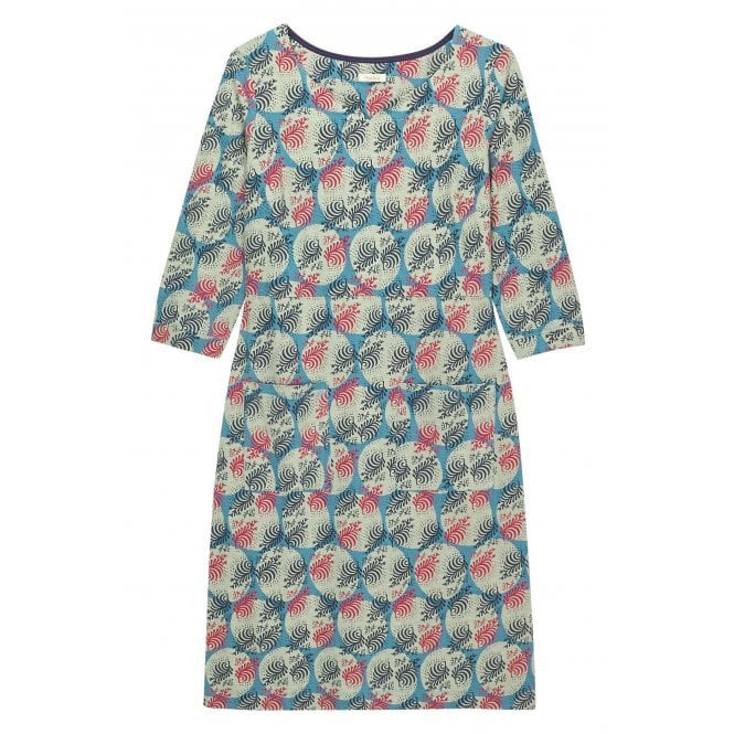 Amela Dress - Blue/Red/Navy