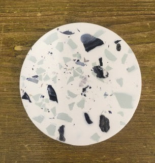 Terrazzo Mussel Circle Coaster