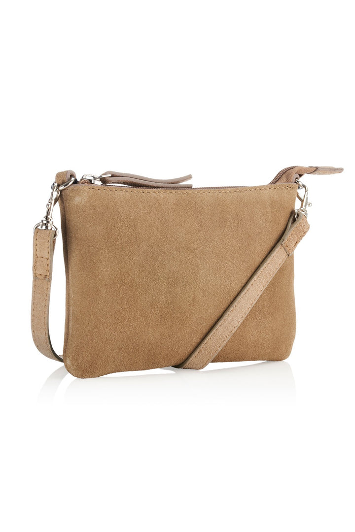 Small Cross Body Pouch with Shoulder Strap - Mink