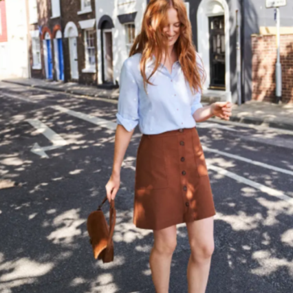 Emma Organic Shirt - Blue